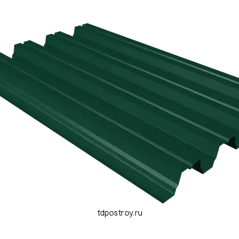 Профнастил Н75 зелёный мох RAL 6005 0,5 мм