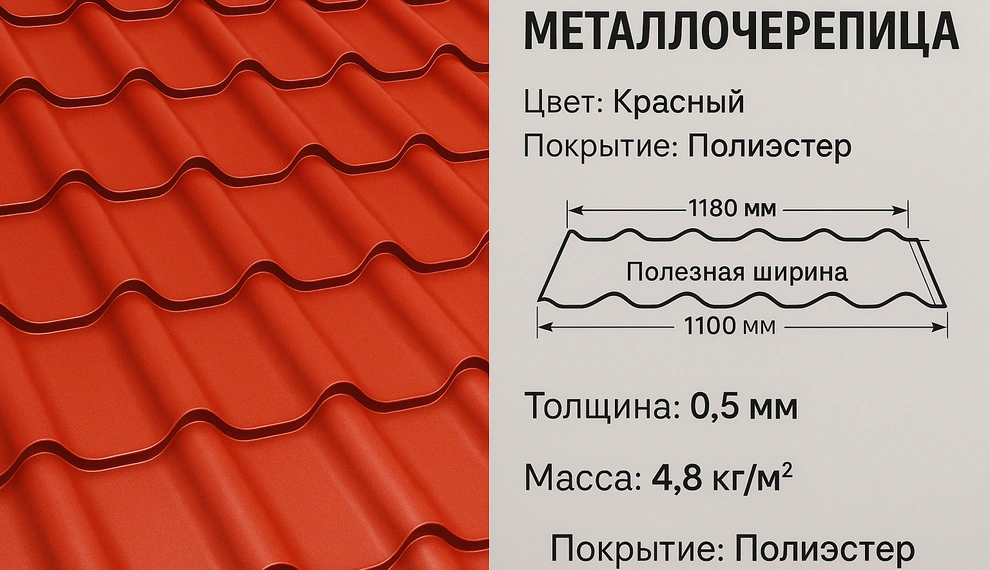 Сколько весит металлочерепица